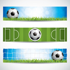 Naklejka premium Soccer banners