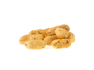 peanuts in shell isolated on white background