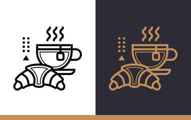 Outline icon Breakfast. Hotel services. Material design icon suitable for print, website and presentation