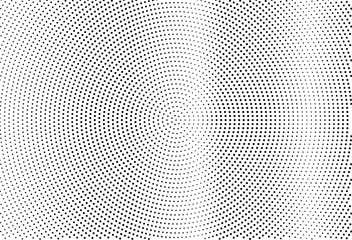 Halftone background Digital gradient. Dotted pattern with circles, dots, point small scale Black and white vector illustration
