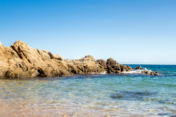 coastline and mountains near Tossa de Mar, Spain 