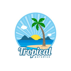 Obraz premium beach time tropical island summer vacation