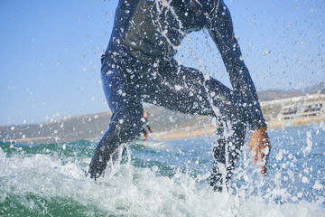 Naklejka premium Surf camp, Atlantic ocean