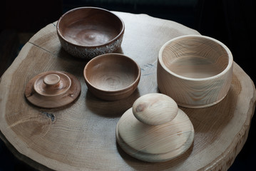 Wooden environmental safe kitchenware made of wood