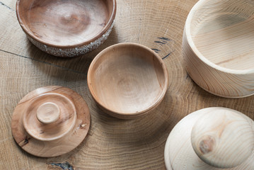 Wooden environmental safe kitchenware made of wood