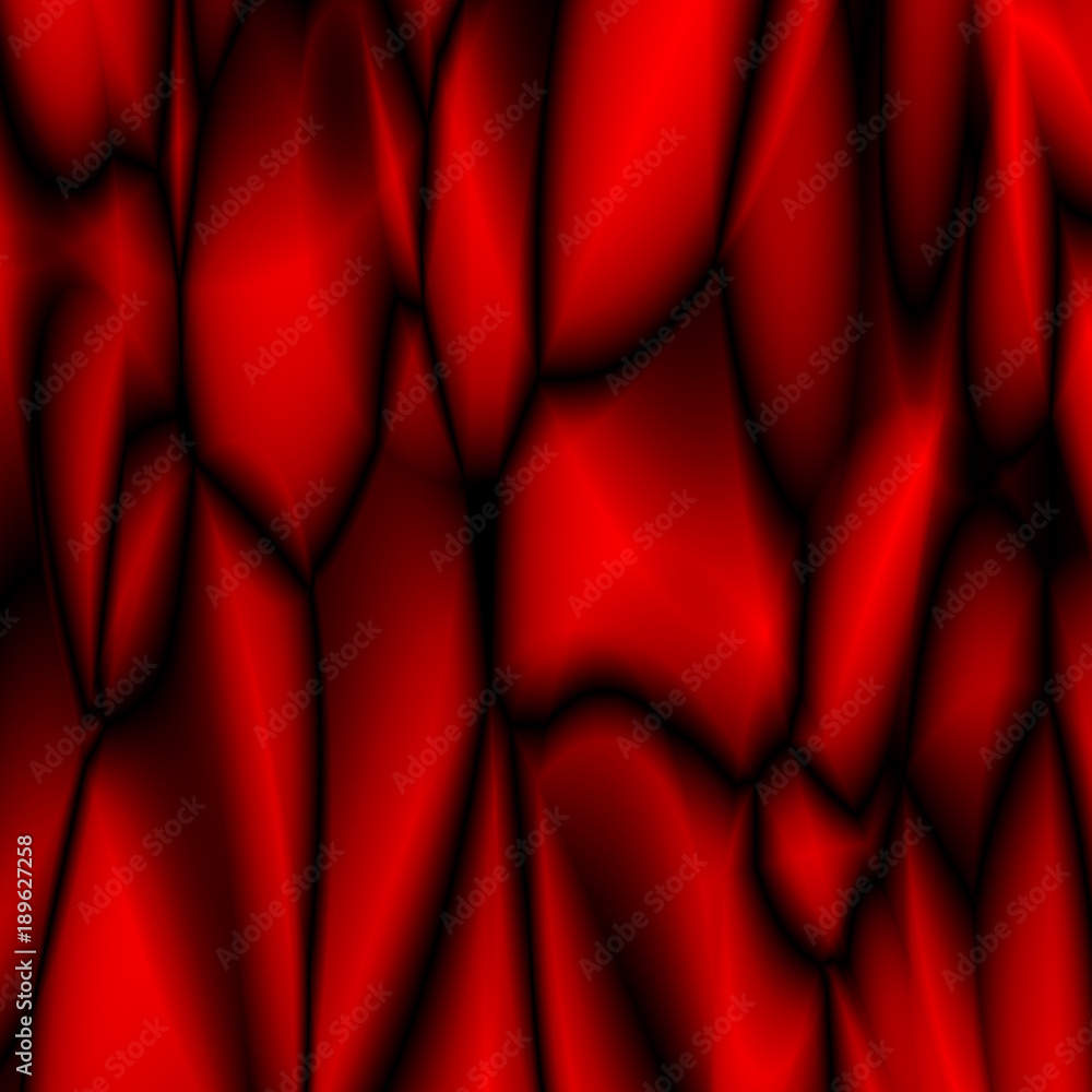 Aufkleber red abstract mesh background with futuristic fabric, silk texture and ambient occlusion effect for d