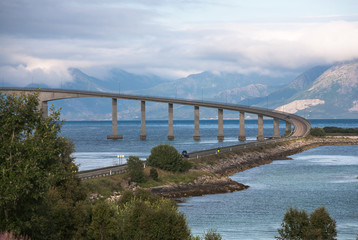 modern bridge in Norway