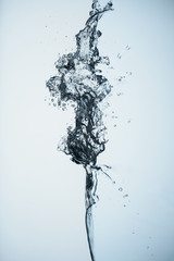 Fototapeta na wymiar minimalistic background with water splash, isolated on white
