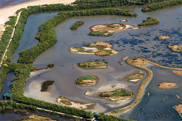 Vue aérienne du Bassin d'Arcachon en France
