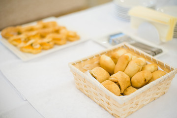 Coffee break prepare for serve guests attending seminar during break time in meeting room