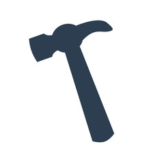 Hammer Icon on white background.