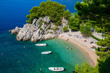 aerial view of the cozy Podrace beach