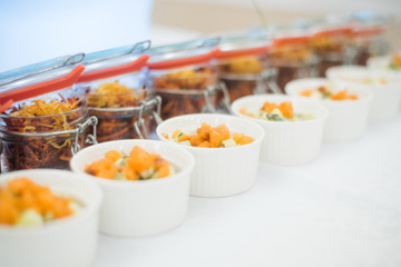 Coffee break prepare for serve guests attending seminar during break time in meeting room