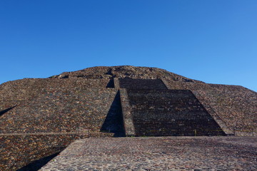 View on the pyramid of the sun and road of dead - Mexico - Teotihuacan