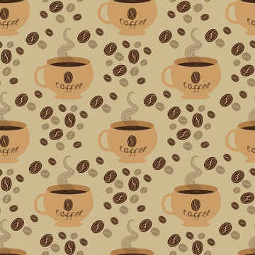 Coffee. Seamless pattern