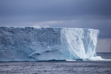 Panorama of Iceberg B-15 the largest iceberg in history with here the largest surviving fragment B-15T, which measures 52 kilometers (32 miles) long and 13 kilometers (8 miles) wide.