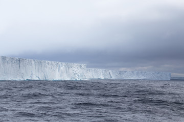 Panorama of Iceberg B-15 the largest iceberg in history with here the largest surviving fragment B-15T, which measures 52 kilometers (32 miles) long and 13 kilometers (8 miles) wide.