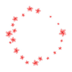 Festive Background with plumerias. Feminine Pattern for Postcard, Print, Banner or Poster. Small Pretty  flowers For Party Decoration, Wedding, Birthday or Anniversary Invitation.
