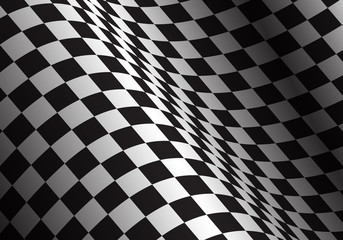 Obraz premium Checkered flag wave design sport race championship background vector illustration.