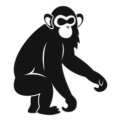 Fototapeta premium Macaque icon, simple style