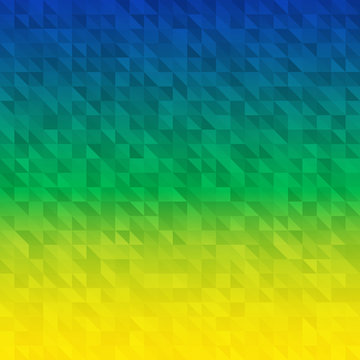 Abstract Background using Brazil flag colors. Vector illustration. 