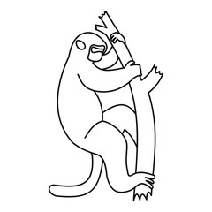 Monkey icon, outline