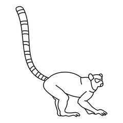 Monkey icon, outline