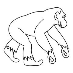 Monkey icon, outline