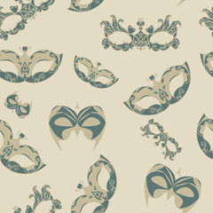 Carnival masks. Seamlesss backgroun