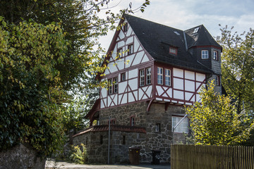 Fototapeta na wymiar Historische Altstadt Dillenburg mit Fachwerkhäusern