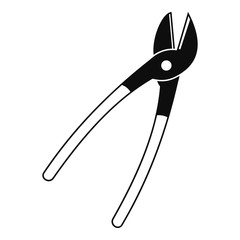 Metal shears icon, simple style