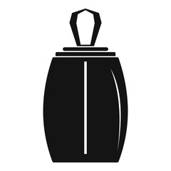 Elegant woman perfume bottle icon, simple style
