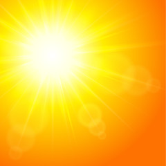 Obraz premium Słońce kwadratowy tło, wektorowa ilustracja.