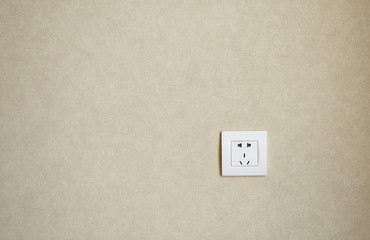 electronic socket on the room wall - 189641072
