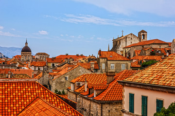 Fototapeta na wymiar Dubrovnik architectural old town view, Croatia