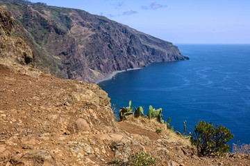 Madeira island mountain sea view, Portugal