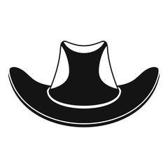 Cowboy hat icon, simple style