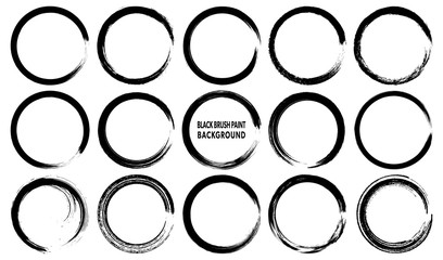 Abstract Paint Brush Stains Set