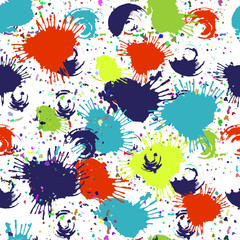 Color blots seamless pattern