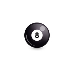 Billiard ball with number 8