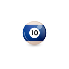 Billiard ball with number 10