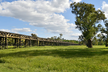 Australia, NSW, Gundagai, Old Railway Bridge