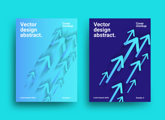 design template with arrows. Illustration of arrows moving up. Positive concept Suitable for annual report, statistics of your business, data presentation, books. 