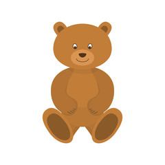 Teddy bear. Funny cartoon for greeting card. Vector illustration