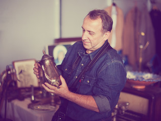 Man in flea market