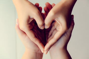 Hands as a hart shape love concept