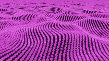 wave formed from particles