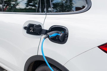 Ladestation für Elektrofahrzeuge in einer Detailansicht