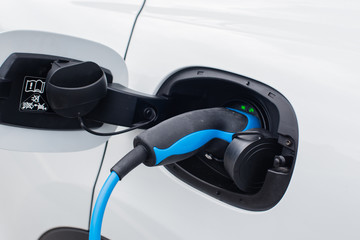 Ladestation für Elektrofahrzeuge in einer Detailansicht
