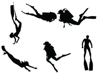 Diver silhouette